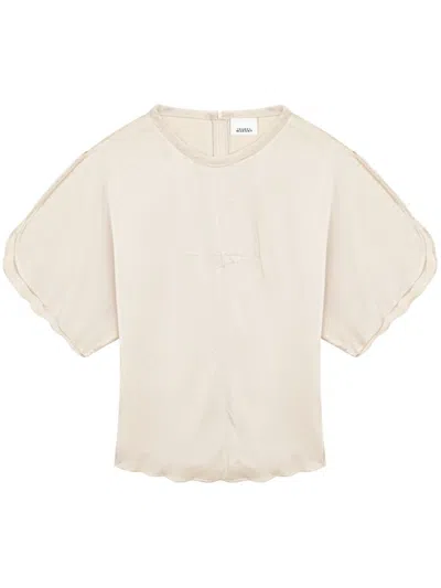 Isabel Marant Mc Karlita Pearl Beige Top In White