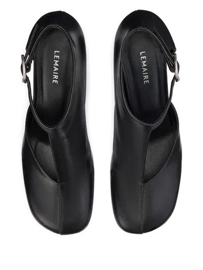 Lemaire 80mm Almond Toe Ankle Boots In Black