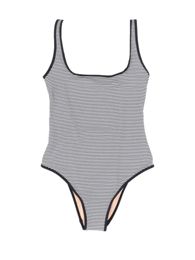 Lido Striped Square-neckline One Piece In Multi