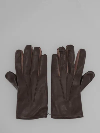 Paul Smith Dark Brown Classic Gloves In Brown