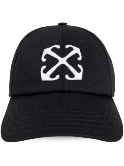 Off-white Arrow Drill-embroidered Baseball Cap In Black