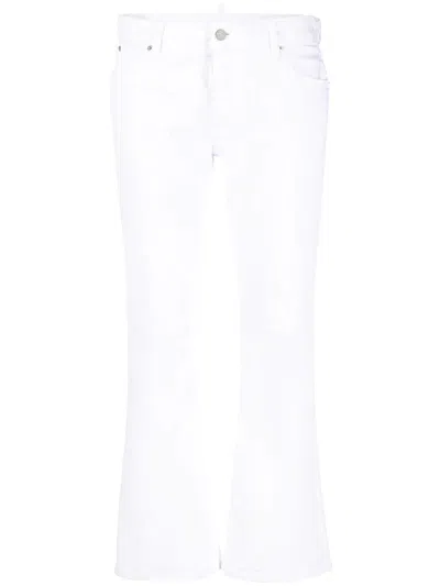 Dsquared2 Bootcut Cropped Trousers In Gray