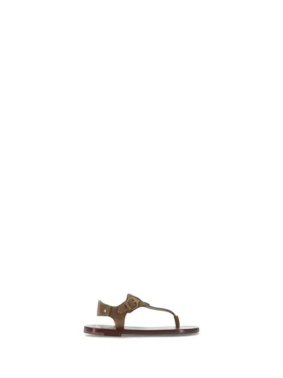 Isabel Marant Akel Leather T-strap Sandals In Brown