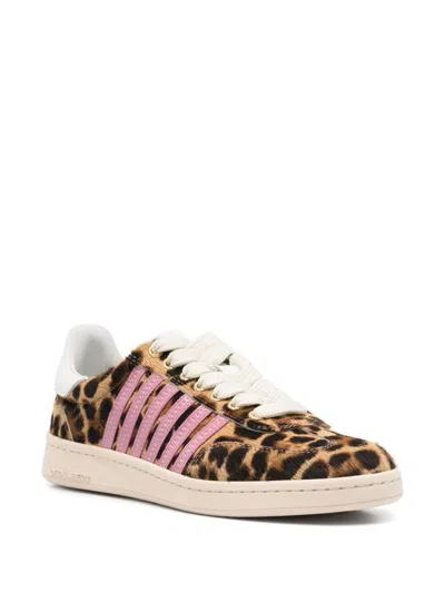 Dsquared2 Leopard-print Sneakers In Animal Print