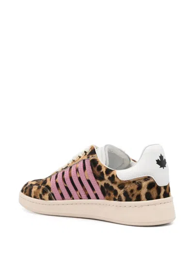 Dsquared2 Leopard-print Sneakers In Animal Print