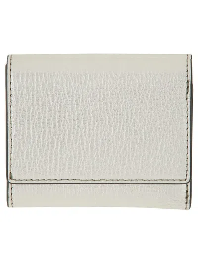 Anya Hindmarch Trifold Mini "eyes" Wallet In Silver