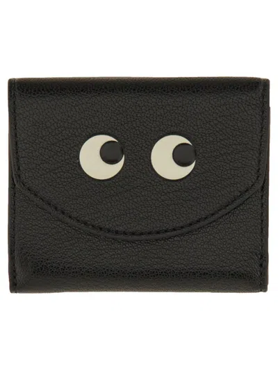 Anya Hindmarch Trifold Mini Eyes Wallet In Black