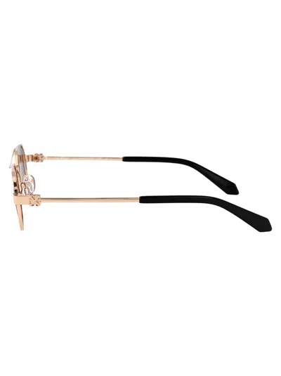 Off-white Sunglasses In Gold