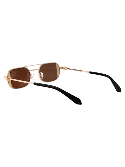 Off-white Sunglasses In Gold
