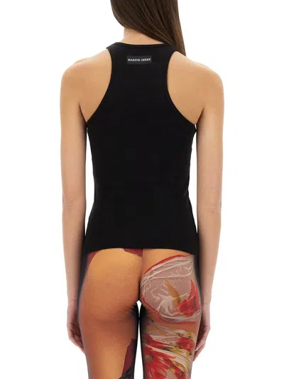 Marine Serre Top In Black