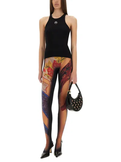 Marine Serre Top In Black