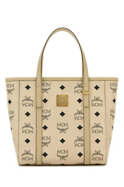Mcm Mini Tony Printed Canvas Tote Bag In Neutral