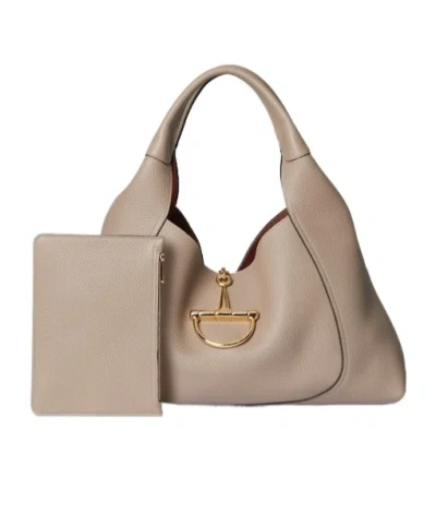 Gucci Softbit Maxi Shoulder Bag In Brown