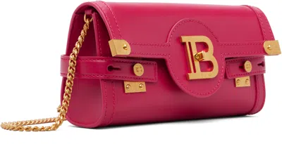 Balmain B Buzz 23 Chain Strap Clutch Bag In Burgundy