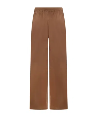 Fabiana Filippi Casual Wide Leg Trousers Relaxed Style In Brown