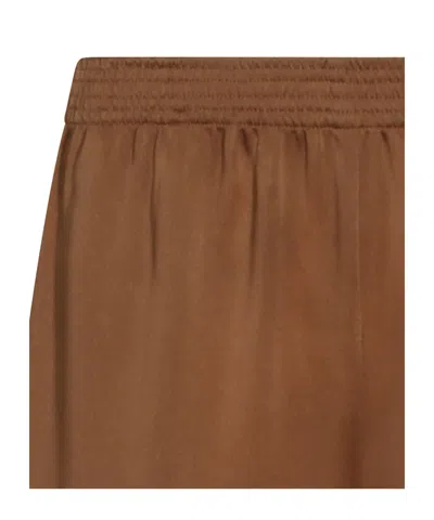 Fabiana Filippi Casual Wide Leg Trousers Relaxed Style In Brown