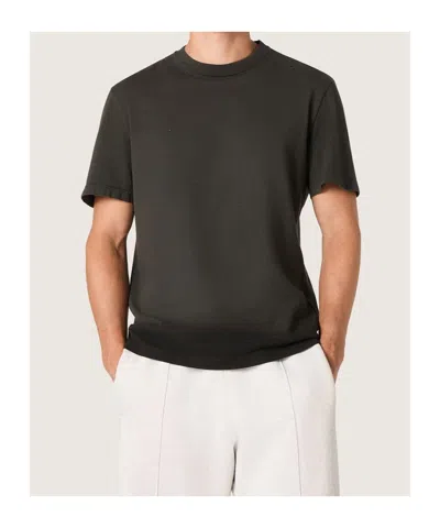 Golden Goose Vintage-effect Anthracite T-shirt With Perforated Heart Men In Gray
