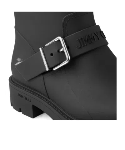 Jimmy Choo Biker Rain Black Tpu Rain Boots Black 42 In Black