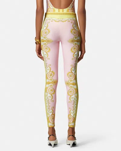 Versace Pattern-printed Leggings In Pink