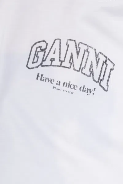 Ganni Essential Basic T-shirt In White