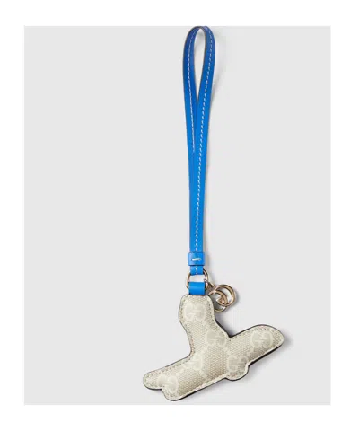 Gucci Bear-shaped Bag Charm In Blue