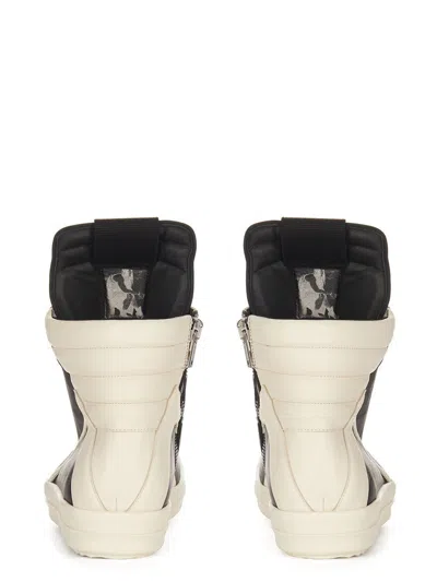 Rick Owens Geobasket High-top Leather Sneakers In White