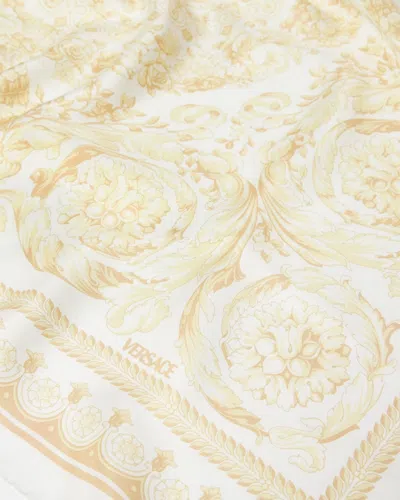 Versace Pattern-printed Shawl In Brown