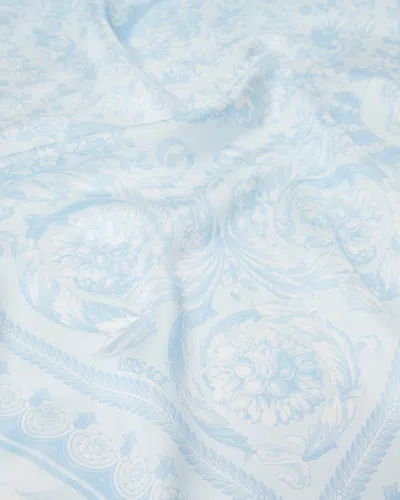 Versace Pattern-printed Shawl In Blue