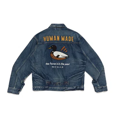 Human Made Denim Work Jacket Future In Blue
