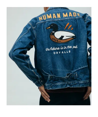 Human Made Denim Work Jacket Future In Blue