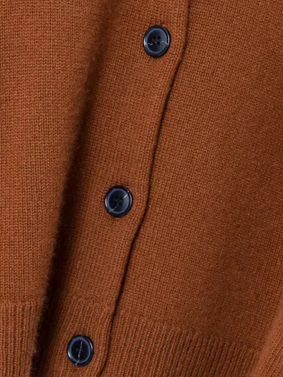 Frame Long Sleeve Cardigan In Burgundy