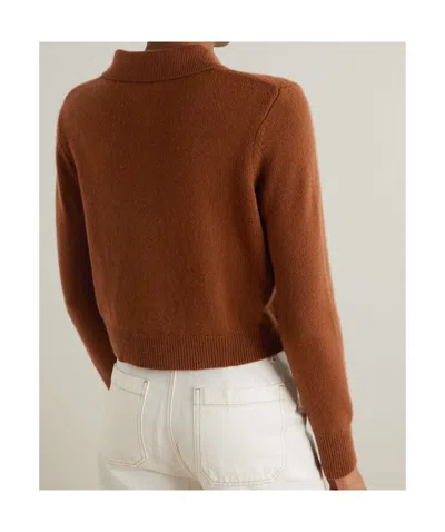 Frame Long Sleeve Cardigan In Burgundy