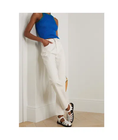 Frame Le High 'n' Tight High-rise Straight-leg Jeans In White