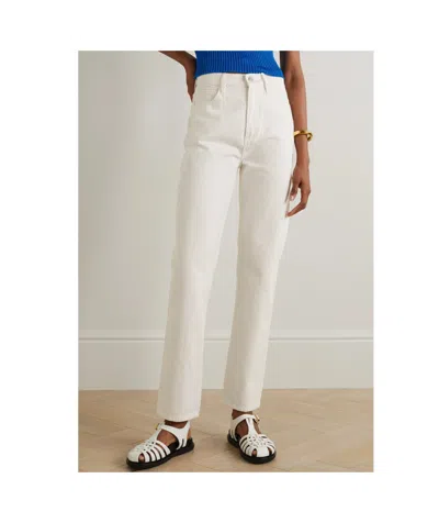 Frame Le High 'n' Tight High-rise Straight-leg Jeans In White