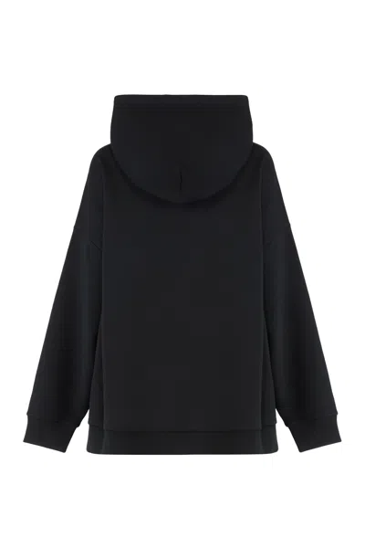 Givenchy Hooded Cotton Sweatshirt In Black
