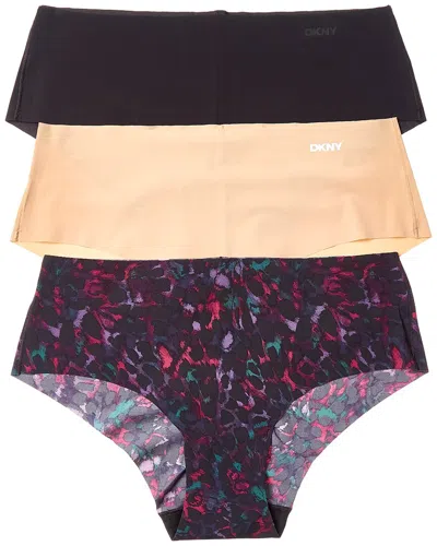 Dkny 3pk Laser-cut Anywhere Hipster In Multi