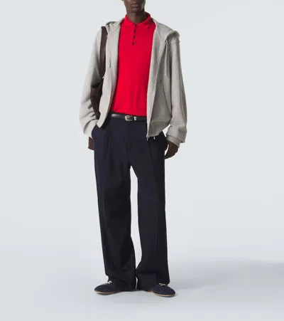 Dries Van Noten Cotton Zip-up Hoodie In Gray