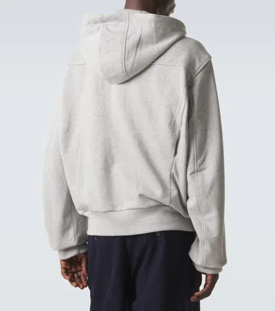Dries Van Noten Cotton Zip-up Hoodie In Gray