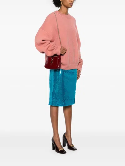 Gucci Jackie Notte Patent Leather Mini Bag In Red