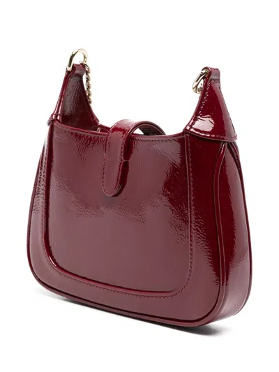 Gucci Jackie Notte Patent Leather Mini Bag In Red