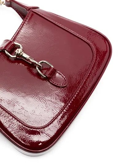 Gucci Jackie Notte Patent Leather Mini Bag In Red
