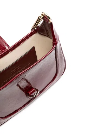 Gucci Jackie Notte Patent Leather Mini Bag In Red