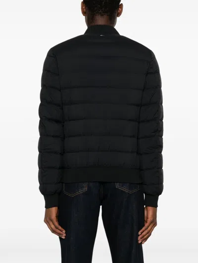 Herno Quilted Bomber Jacket With Goose Down Fill In Black