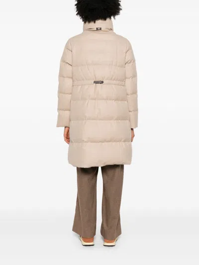 Herno Midi Down Jacket In Pink