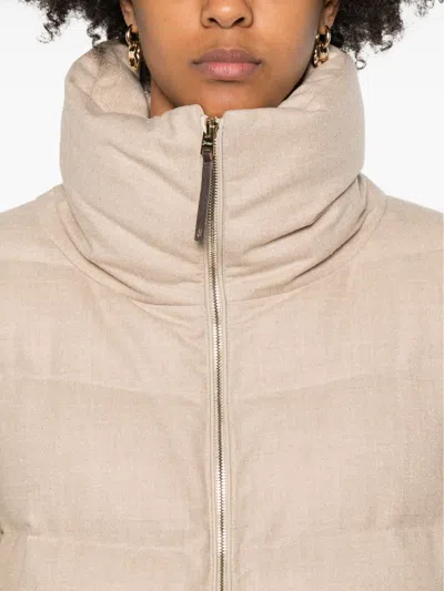 Herno Midi Down Jacket In Pink