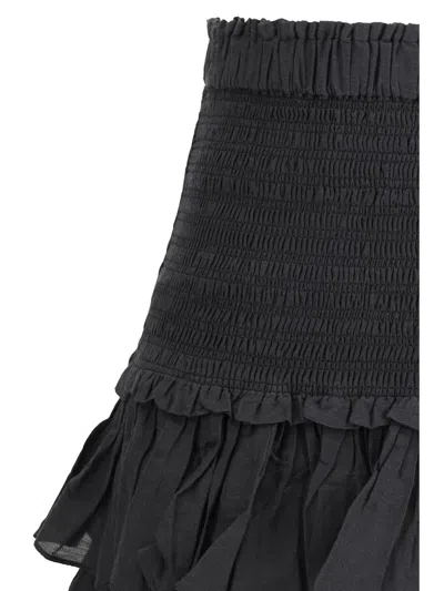 Isabel Marant Étoile Black Cotton Mini Skirt In Black