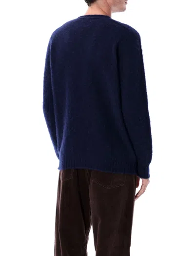 Howlin' Howlin  Shaggy Bear Wool Crewneck Sweater In Blue