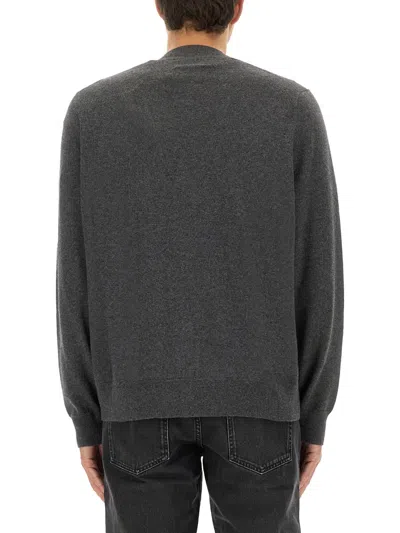 Isabel Marant Logo-intarsia Cardigan In Gray