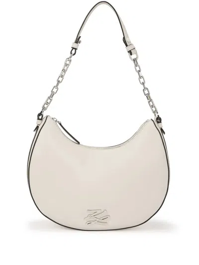 Karl Lagerfeld Moon Shoulder Bag In Neutral