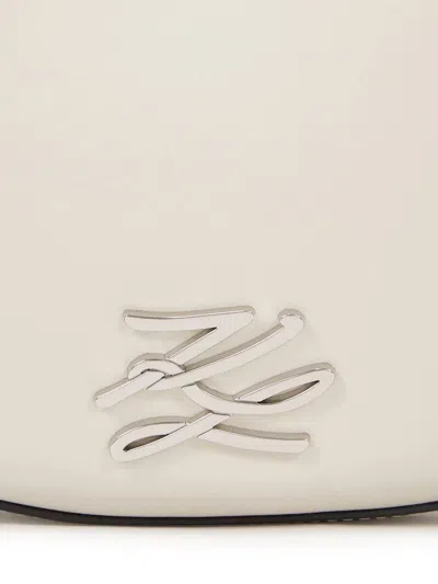 Karl Lagerfeld Moon Shoulder Bag In Neutral